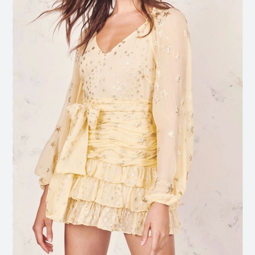 LoveShackFancy Tiered Ruffle Chiffon Mini Dress – Size 0 - Picture 2 of 11